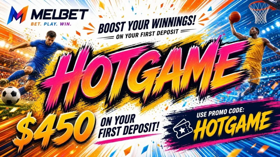 Melbet bonus code HOTGAME unlocks a welcome offer of up to $450 on your first deposit